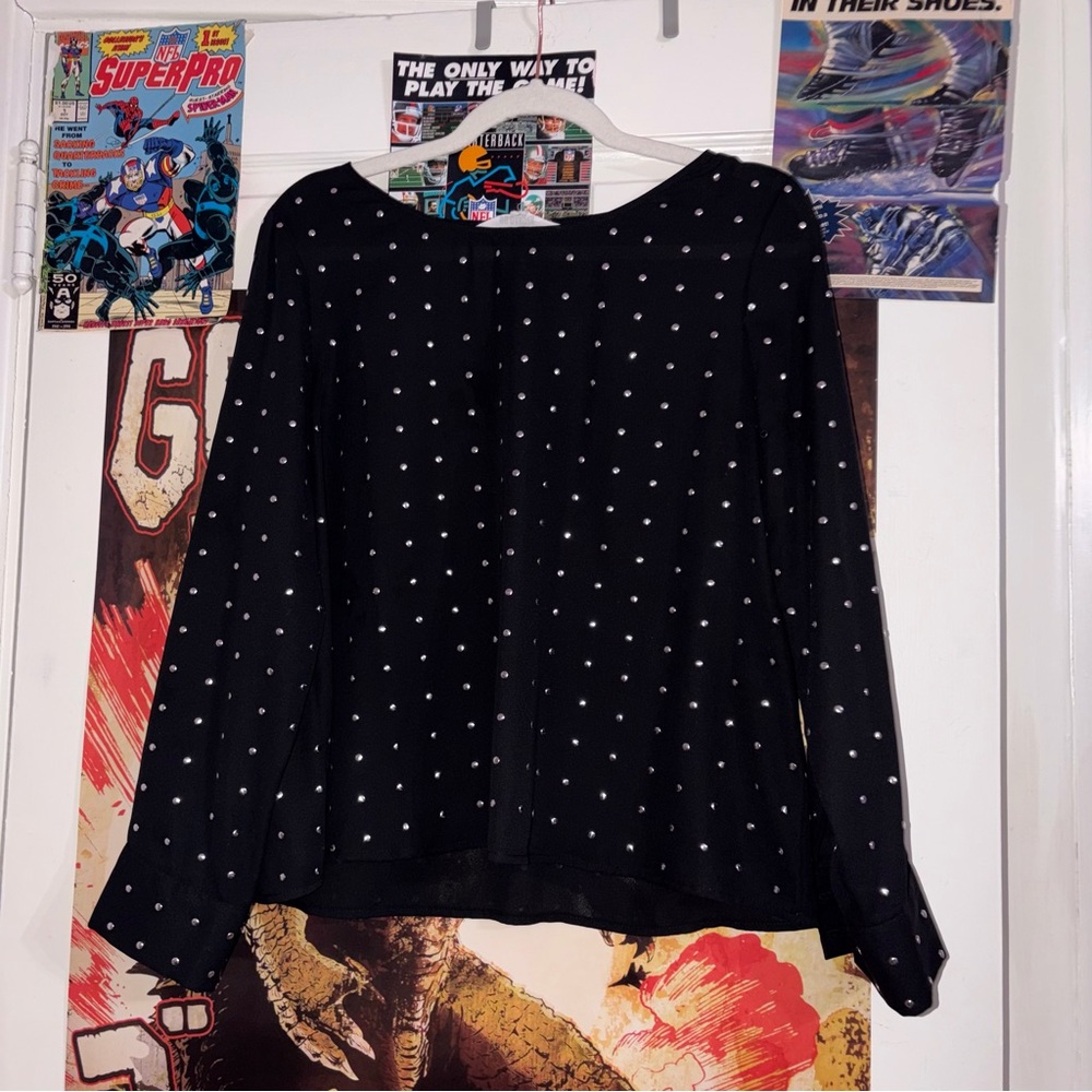 BB Dakota Studded Black & Silver Shirt